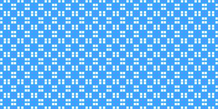 Blue Pink Cell Checks Background. Seamless Checkered Picnic Tablecloth Texture. Classic Plaid Geometric Checks.