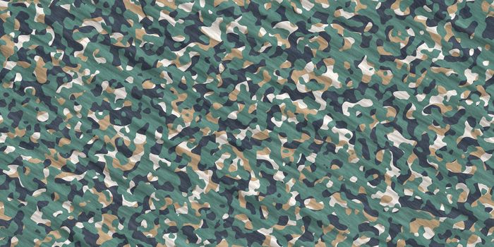 Green Beige Army Camouflage Background. Military Uniform Clothing Texture. Seamless Combat Uniform.