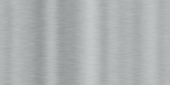 Aluminum shiny polished seamless sheet textures. Stainless brushed metal background material. Horizontal along direction.