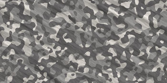 Black and White Army Camouflage Background. Military Camo Clothing Texture. Seamless Combat Uniform.