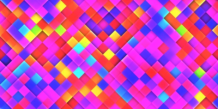 Seamless Colorful Mosaic Grid Lights Texture. Beautiful Modern Geometric Graphic Design.