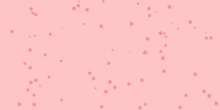 Light Pink Shambolic Bubbles Backgrounds. Seamless Artistic Random Dots Texture. Chaotic Bright Dots Backdrop.