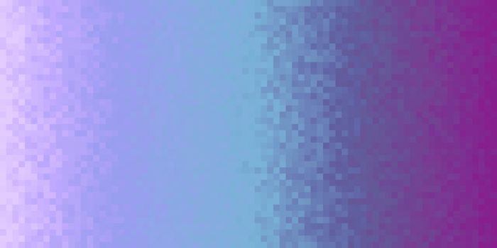 Indigo Purple Seamless Pixilated Gradient Background. Mosaic Pixel Art Texture. Horizontal Pixel Gradient Backdrop.