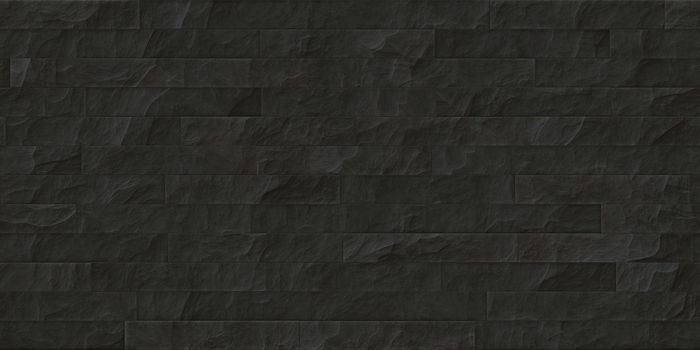 Dark gray outdoor stone cladding seamless surface. Stone tiles facing house wall.