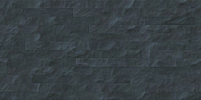 Cobalt outdoor stone cladding seamless surface. Stone tiles facing house wall.