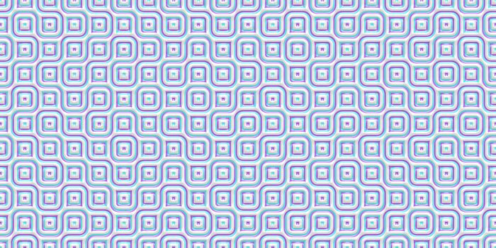 Blue Seamless Truchet Tilling Background. Geometric Mosaic Connections Texture. Tile Circles Labyrinth Backdrop.