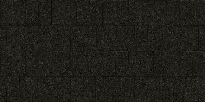 Black Seamless Stone Block Wall Texture. Building Facade Background. Exterior Architecture Decorative House Facing.
