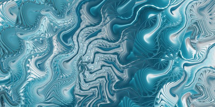 Light Blue Sea Swirls Background. Abstract Ocean Marbling Curves Texture. Nautical Spiral Shell Infinity Backdrop.