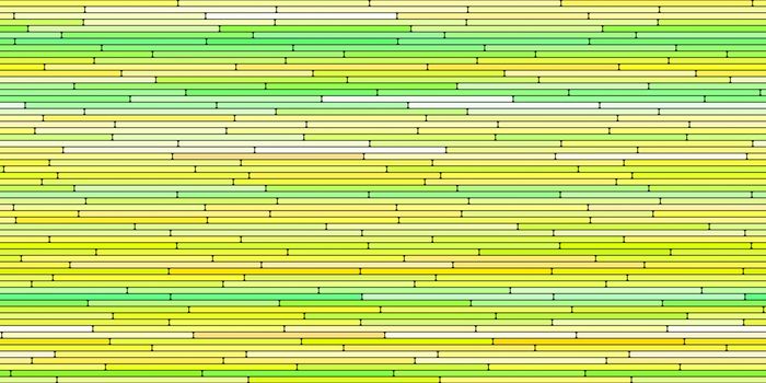 Lime Yellow Random Line Sections Background. Colorful Along Segments Texture. Abstract Color Layered Horizontal Cells.