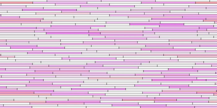 Light Lilac Random Line Sections Background. Colorful Along Segments Texture. Abstract Color Layered Horizontal Cells.