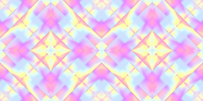 Pastel Tones Seamless Psy Pattern Background. Bright Surrealism Texture. Fractal Geometric Backdrop.