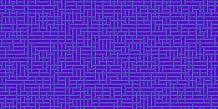 Blue Violet Turquoise Seamless Outline Labyrinth Background. Maze Path Puzzle Concept. Difficulty Logical Mind Creativity Abstraction.