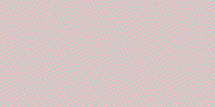 Light Pink Blue Seamless Outline Labyrinth Background. Maze Path Puzzle Concept.