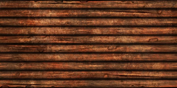 Seamless Wood Logs Wall Background Texture. Natural Trees Backdrop. 3D Rendering. 3D Illustration.