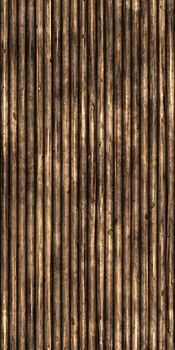 Seamless Wood Logs Wall Surface Background Texture. 3D Rendering. 3D Illustration.
