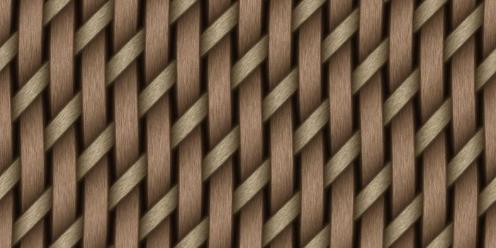 Beige Cross Weave Texture. Wicker Rattan Background Surface. 3D Rendering. 3D Illustration.