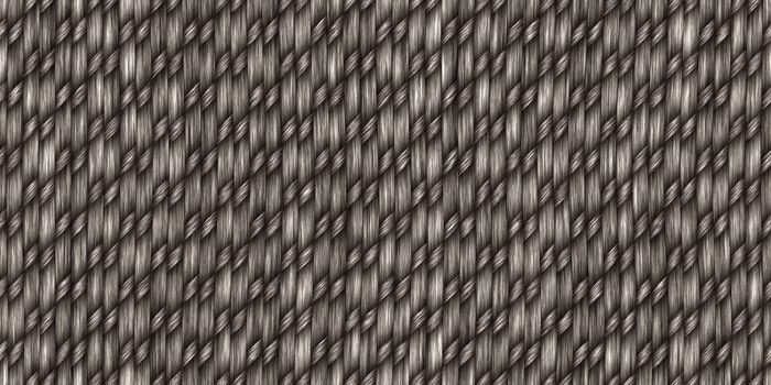Gray Cross Weave Texture. Wicker Rattan Background Surface. 3D Rendering. 3D Illustration.