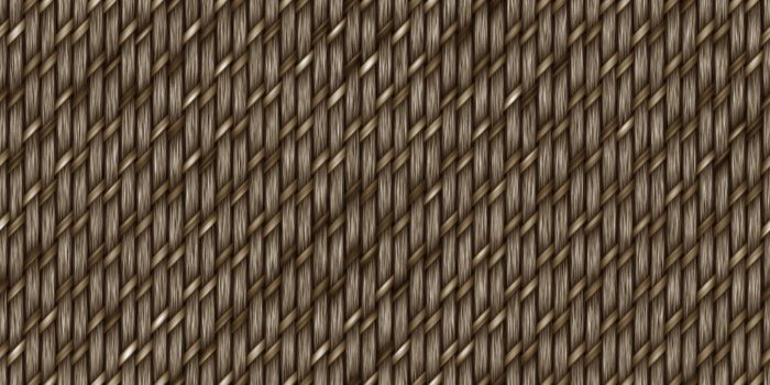 Brown Cross Weave Texture. Wicker Rattan Background Surface. 3D Rendering. 3D Illustration.