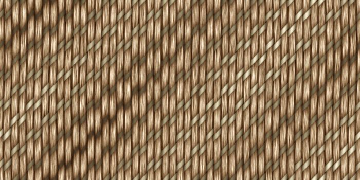 Light Brown Cross Weave Texture. Wicker Rattan Background Surface. 3D Rendering. 3D Illustration.