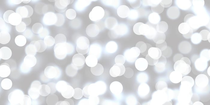 White Bright Bokeh Background. Glowing Lights Texture. Shine Celebration Backdrop.