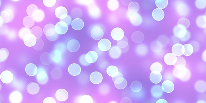 Lilac Bright Bokeh Background. Glowing Lights Texture. Shine Celebration Backdrop.