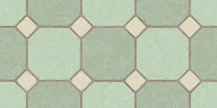 Pistachio Beige Seamless Classic Floor Tile Texture. Simple Kitchen, Toilet or Bathroom Mosaic Tiles Background. 3D rendering. 3D illustration.