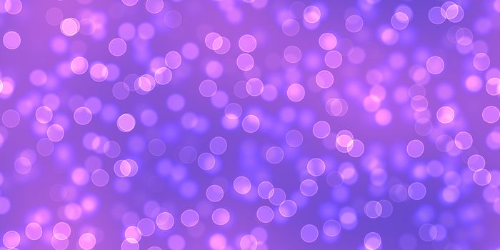 Lilac Bright Bokeh Background. Glowing Lights Texture. Shine Celebration Backdrop.