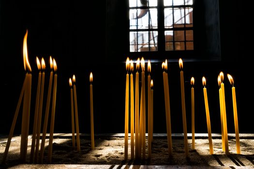 Candles in church