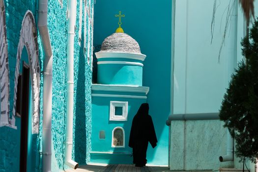 Russian St. Pantaleon Orthodox monastery at Mount Athos, Agion Oros (Holy Mountain), Chalkidiki, Greece