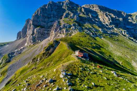 A breathtaking panoramic view of Mountain Tymfi in Zagori region, Epirus, Northern Greece.