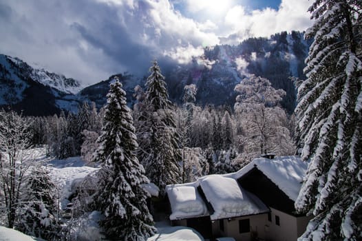 argentiere in chamonix in haute savoie in france