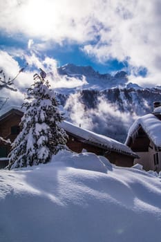 argentiere in chamonix in haute savoie in france