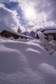 argentiere in chamonix in haute savoie in france