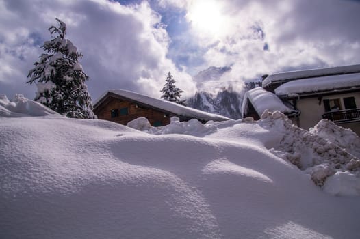 argentiere in chamonix in haute savoie in france