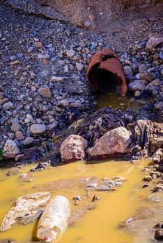 illegal dumping of polluting waters into the environment