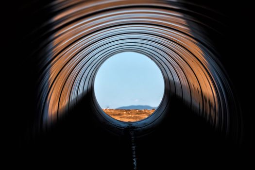 Construction of gas pipeline Trans Adriatic Pipeline - TAP in north Greece. The pipeline starts from the Caspian sea and reaches the coast of southern Italy