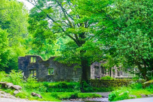 Landscape View of the Ruins of Wycoller Hall Lancashire