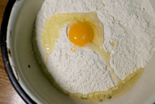 Knead the dough in a bowl