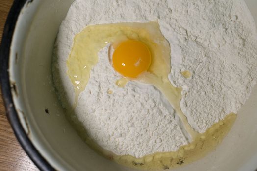 Knead the dough in a bowl