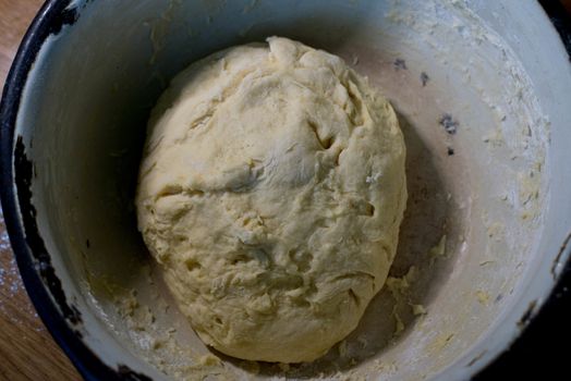 Knead the dough in a bowl