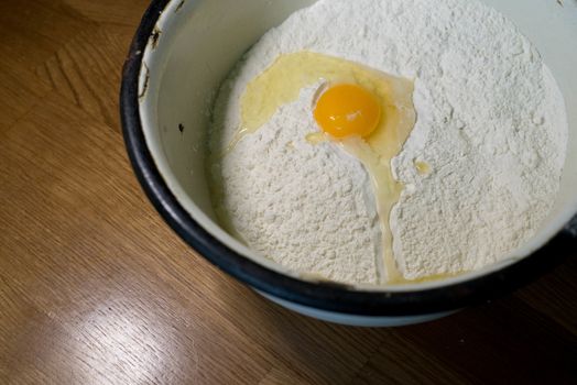 Knead the dough in a bowl