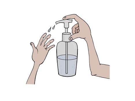 hand washing white on white background - 3d rendering