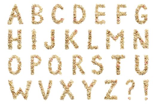 Letters made from coloured pencil shavings for use in your design.