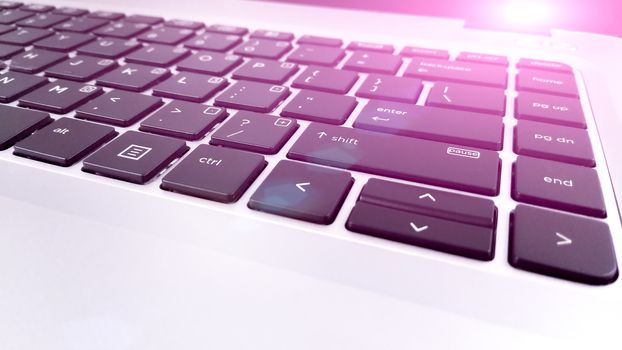 close up on the alphabate on the laptop/computer keyboard