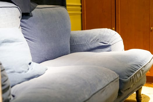 blue-jean sofa sitting on the home corner