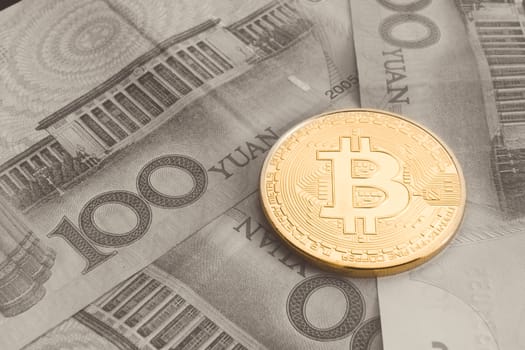 stock of physical bitcoins, btc, bitcoin, ethereum, litecoins, ripple gold and silver coins, cryptocurrency concept