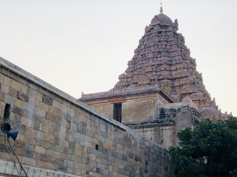 The Brihadisvara or Brihadeeswar temple located in Gangaikonda Cholapuram, Tamilnadu is one of the oldest structure built by Rajendra Chola-I in 11th Century AD. This is the Hindu temple built in Dravidian architecture style. The temple is entirely built with granite stones and the temple contains many monolithic sculptures in it. Also tamil words are inscribed in the wall of the temple. This temple is dedicated to Lord shiva and it is a UNESCO world heritage site.