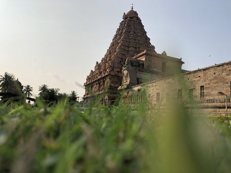 The Brihadisvara or Brihadeeswar temple located in Gangaikonda Cholapuram, Tamilnadu is one of the oldest structure built by Rajendra Chola-I in 11th Century AD. This is the Hindu temple built in Dravidian architecture style. The temple is entirely built with granite stones and the temple contains many monolithic sculptures in it. Also tamil words are inscribed in the wall of the temple. This temple is dedicated to Lord shiva and it is a UNESCO world heritage site.
