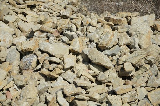 Stones on the hills in the countryside, Langhe, Piedmont - Italy