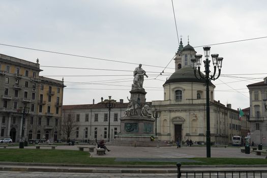 Italy, Turin - View of Carlo Emanuele II Square, March 2018